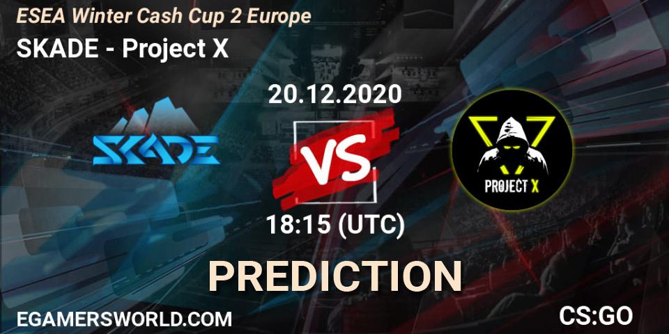 SKADE vs Project X: Match Prediction. 20.12.2020 at 18:30, Counter-Strike (CS2), ESEA Winter Cash Cup 2 Europe