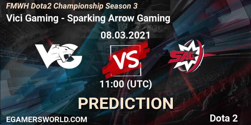 Vici Gaming vs Sparking Arrow Gaming: Match Prediction. 02.03.2021 at 08:00, Dota 2, FMWH Dota2 Championship Season 3