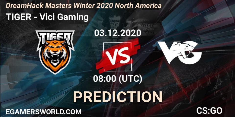 TIGER vs Vici Gaming: Match Prediction. 03.12.2020 at 08:00, Counter-Strike (CS2), DreamHack Masters Winter 2020 Asia