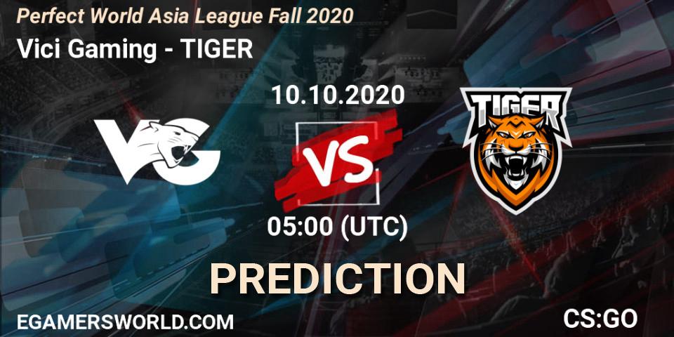 Vici Gaming vs TIGER: Match Prediction. 10.10.2020 at 05:00, Counter-Strike (CS2), Perfect World Asia League Fall 2020