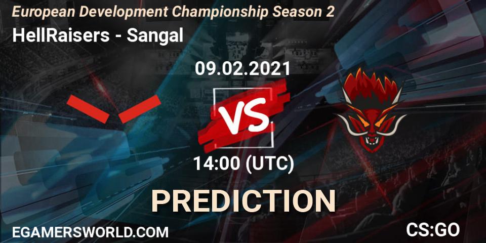 HellRaisers vs Sangal: Match Prediction. 09.02.2021 at 14:10, Counter-Strike (CS2), European Development Championship Season 2