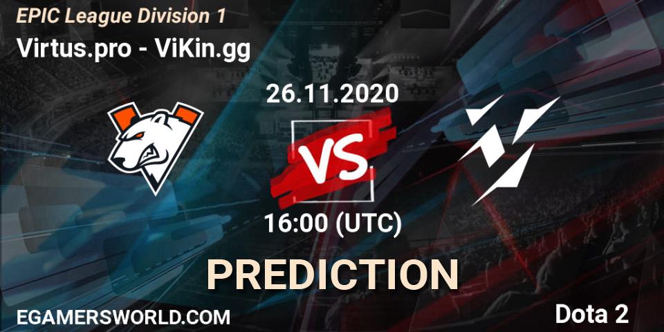 Virtus.pro vs ViKin.gg: Match Prediction. 26.11.2020 at 16:36, Dota 2, EPIC League Division 1