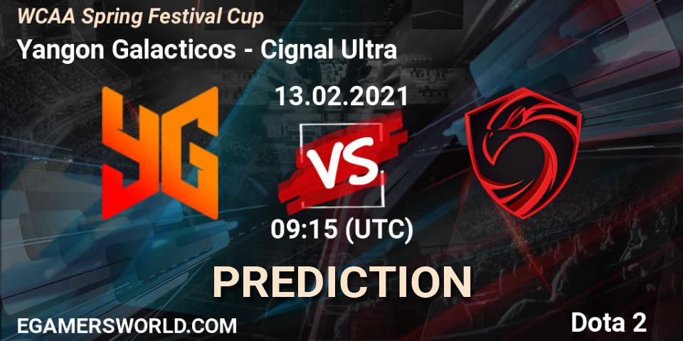 Yangon Galacticos vs Cignal Ultra: Match Prediction. 13.02.2021 at 09:28, Dota 2, WCAA Spring Festival Cup