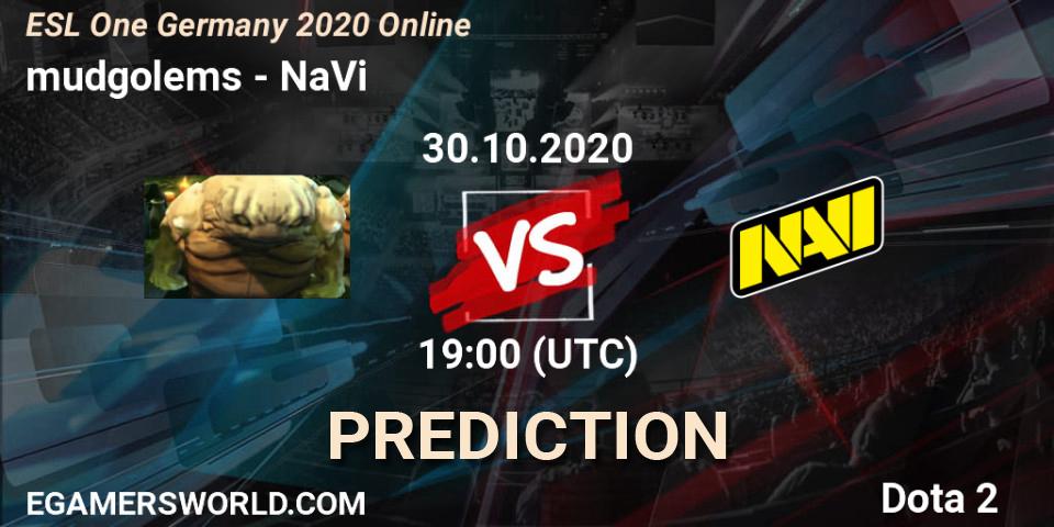 mudgolems vs NaVi: Match Prediction. 30.10.2020 at 18:29, Dota 2, ESL One Germany 2020 Online