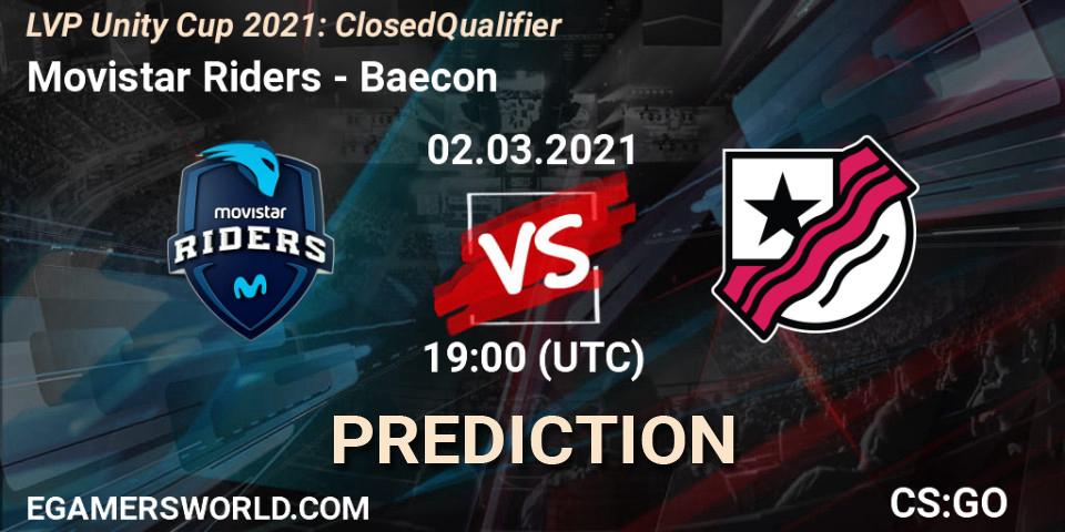 Movistar Riders vs Baecon: Match Prediction. 02.03.21, CS2 (CS:GO), LVP Unity Cup Spring 2021: Closed Qualifier