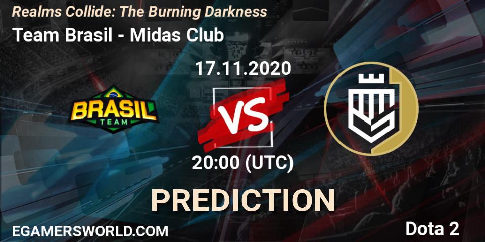 Team Brasil vs Midas Club: Match Prediction. 17.11.20, Dota 2, Realms Collide: The Burning Darkness