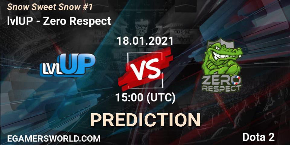 lvlUP vs Zero Respect: Match Prediction. 18.01.2021 at 15:30, Dota 2, Snow Sweet Snow #1