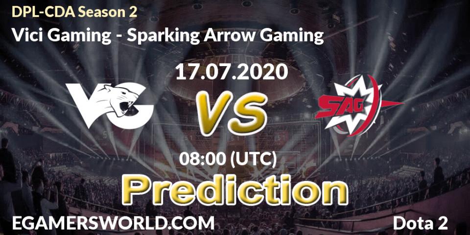 Vici Gaming vs Sparking Arrow Gaming: Match Prediction. 17.07.2020 at 08:00, Dota 2, DPL-CDA Professional League Season 2