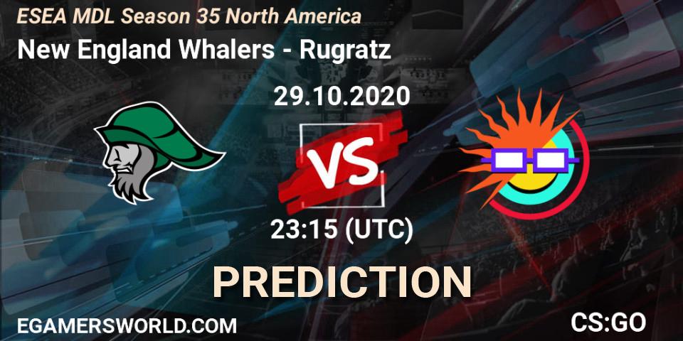 New England Whalers vs Rugratz: Match Prediction. 29.10.20, CS2 (CS:GO), ESEA MDL Season 35 North America
