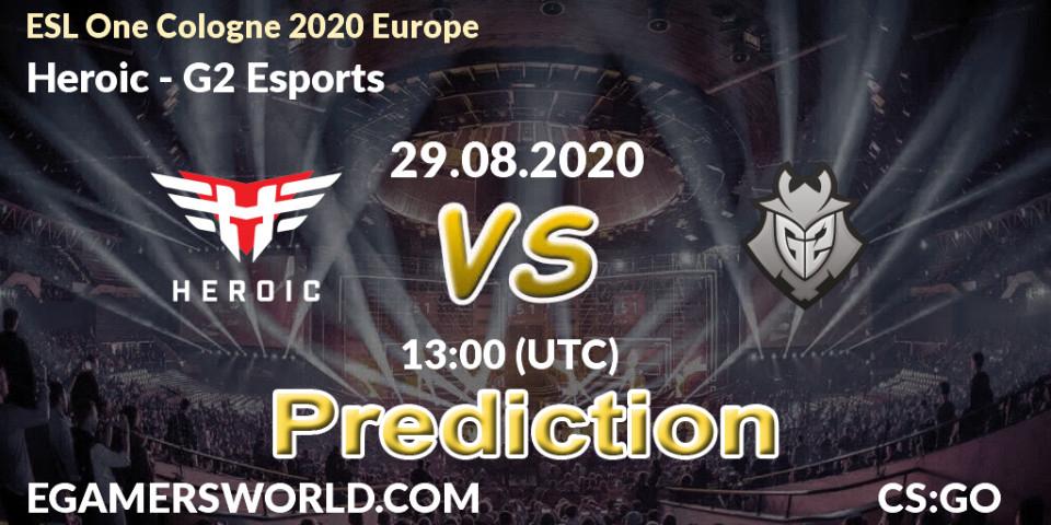 Heroic vs G2 Esports: Match Prediction. 29.08.2020 at 13:00, Counter-Strike (CS2), ESL One Cologne 2020 Europe