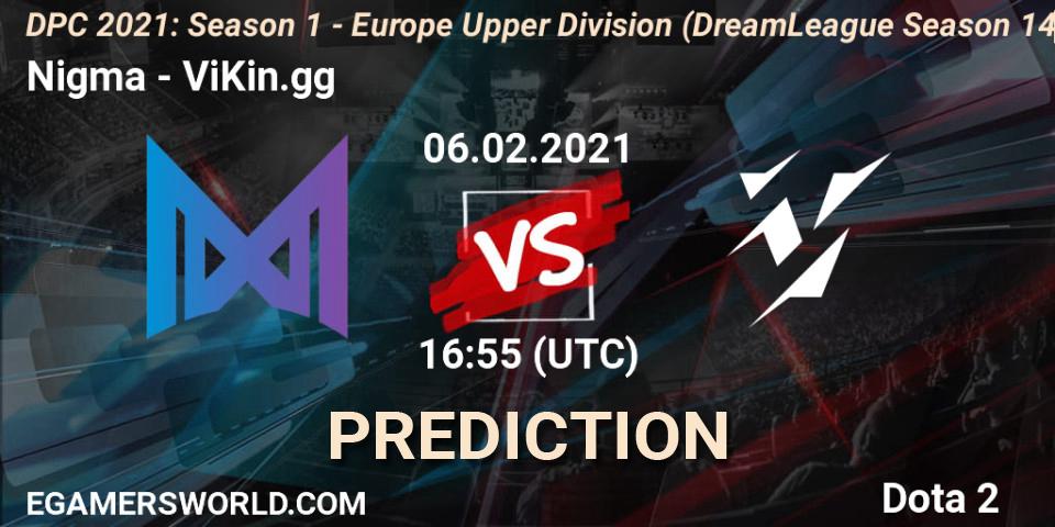 Nigma vs ViKin.gg: Match Prediction. 06.02.2021 at 17:31, Dota 2, DPC 2021: Season 1 - Europe Upper Division (DreamLeague Season 14)