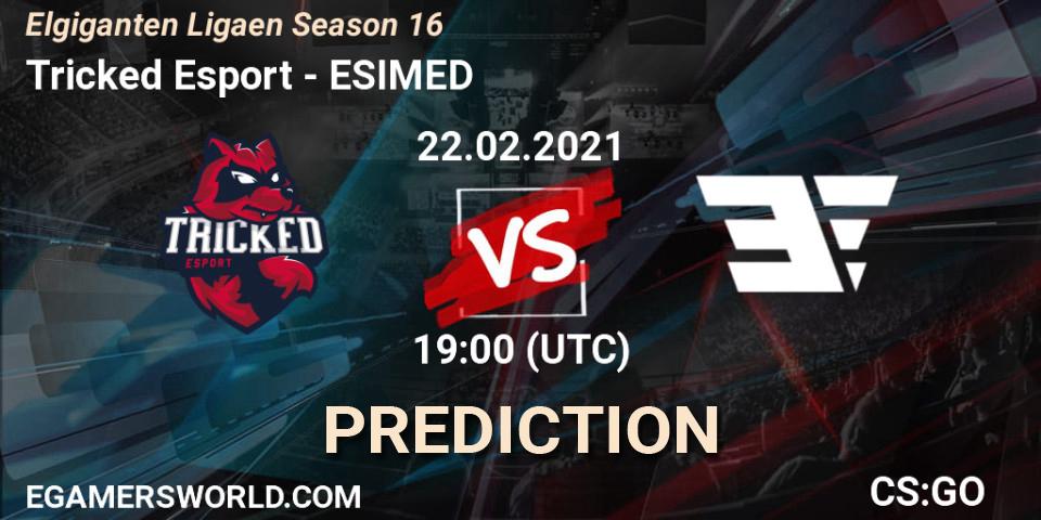 Tricked Esport vs ESIMED: Match Prediction. 22.02.2021 at 19:00, Counter-Strike (CS2), Elgiganten Ligaen Season 16