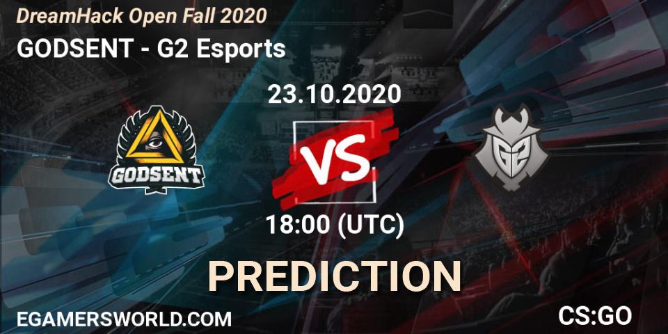 GODSENT vs G2 Esports: Match Prediction. 23.10.2020 at 17:40, Counter-Strike (CS2), DreamHack Open Fall 2020