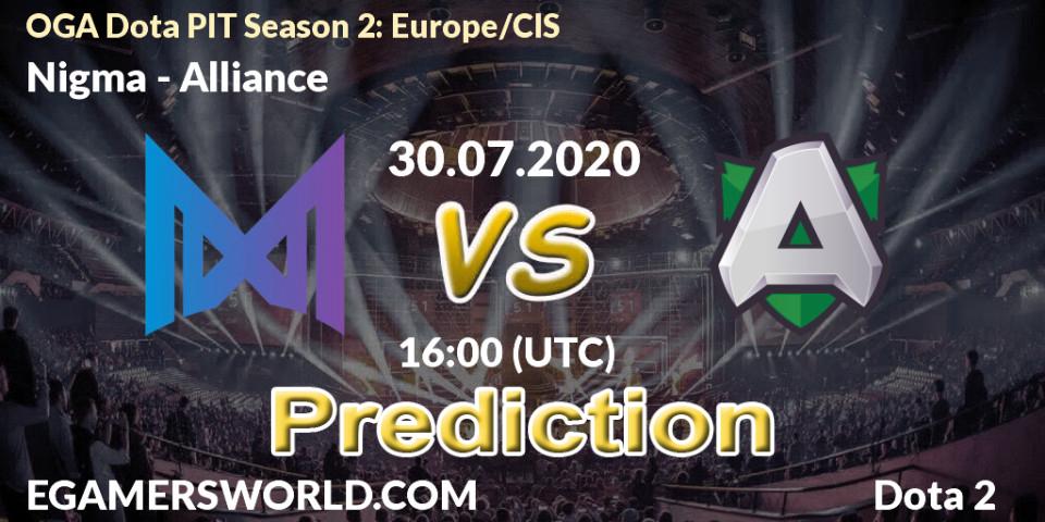 Nigma vs Alliance: Match Prediction. 30.07.2020 at 15:35, Dota 2, OGA Dota PIT Season 2: Europe/CIS