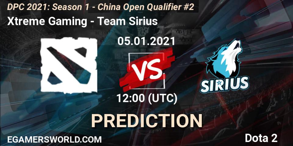 Xtreme Gaming vs Team Sirius: Match Prediction. 05.01.21, Dota 2, DPC 2021: Season 1 - China Open Qualifier #2