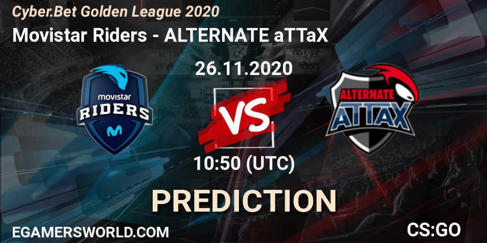 Movistar Riders vs ALTERNATE aTTaX: Match Prediction. 26.11.2020 at 10:50, Counter-Strike (CS2), Cyber.Bet Golden League 2020
