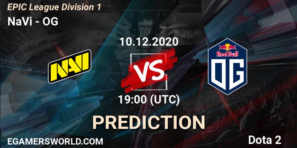 NaVi vs OG: Match Prediction. 10.12.2020 at 19:00, Dota 2, EPIC League Division 1