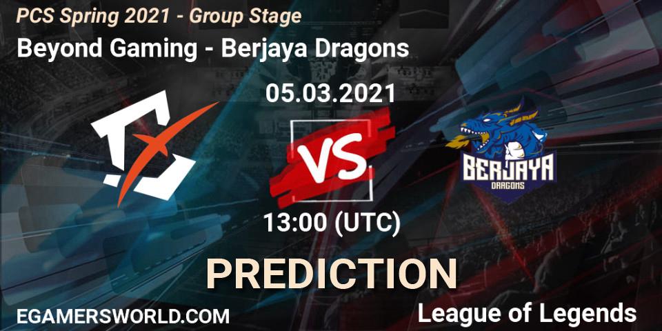 Beyond Gaming vs Berjaya Dragons: Match Prediction. 05.03.2021 at 13:00, LoL, PCS Spring 2021 - Group Stage