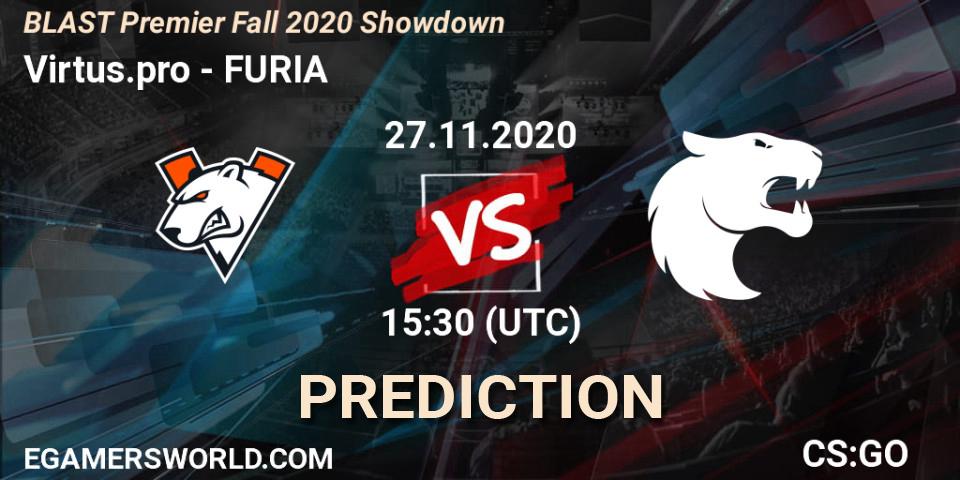 Virtus.pro vs FURIA: Match Prediction. 27.11.2020 at 15:30, Counter-Strike (CS2), BLAST Premier Fall 2020 Showdown