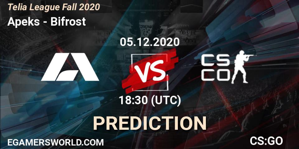 Apeks vs Bifrost: Match Prediction. 05.12.2020 at 18:30, Counter-Strike (CS2), Telia League Fall 2020