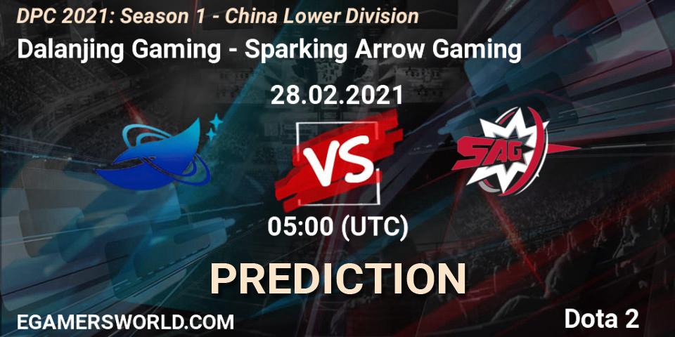Dalanjing Gaming vs Sparking Arrow Gaming: Match Prediction. 28.02.2021 at 05:02, Dota 2, DPC 2021: Season 1 - China Lower Division