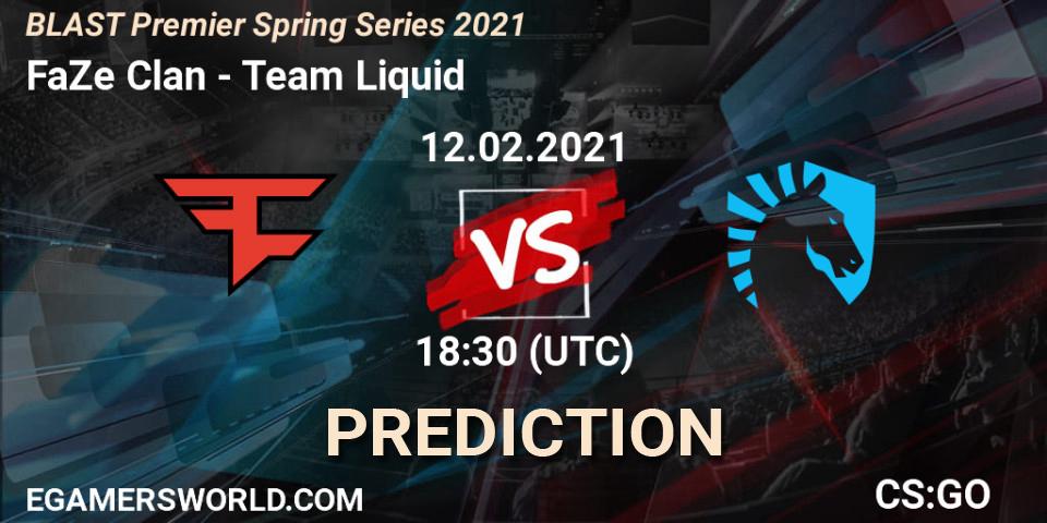 FaZe Clan vs Team Liquid: Match Prediction. 12.02.21, CS2 (CS:GO), BLAST Premier Spring Groups 2021