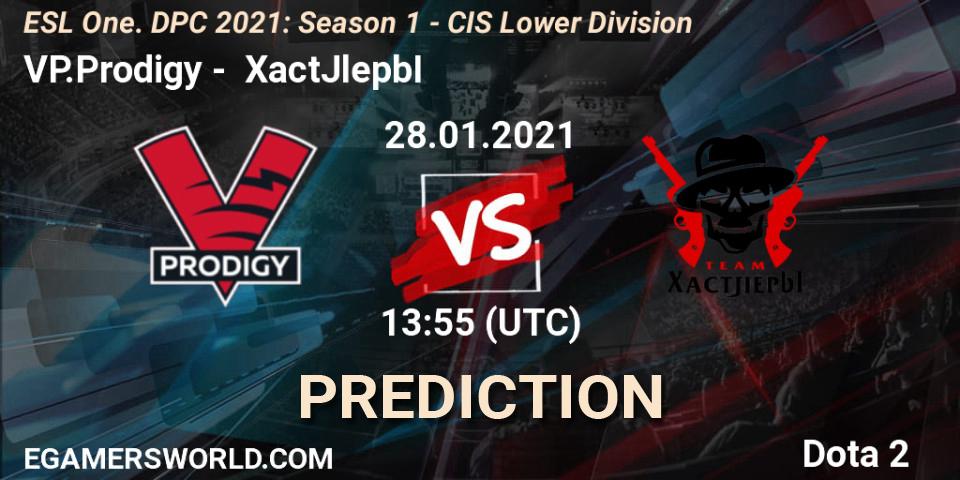 VP.Prodigy vs XactJlepbI: Match Prediction. 28.01.2021 at 14:26, Dota 2, ESL One. DPC 2021: Season 1 - CIS Lower Division