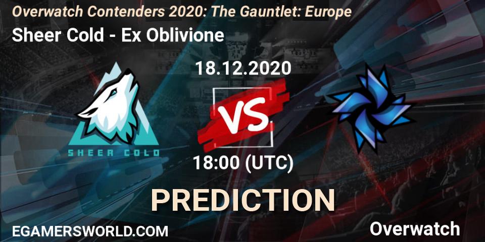 Sheer Cold vs Ex Oblivione: Match Prediction. 18.12.2020 at 18:40, Overwatch, Overwatch Contenders 2020: The Gauntlet: Europe