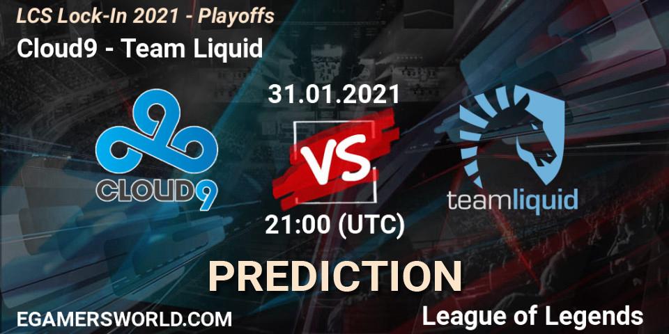 Cloud9 vs Team Liquid: Match Prediction. 31.01.2021 at 20:29, LoL, LCS Lock-In 2021 - Playoffs
