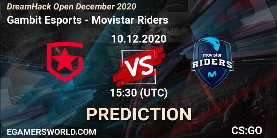Gambit Esports vs Movistar Riders: Match Prediction. 10.12.2020 at 16:00, Counter-Strike (CS2), DreamHack Open December 2020