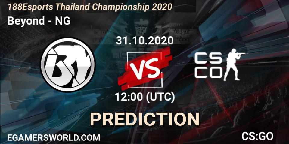 Beyond vs NG: Match Prediction. 31.10.20, CS2 (CS:GO), 188Esports Thailand Championship 2020
