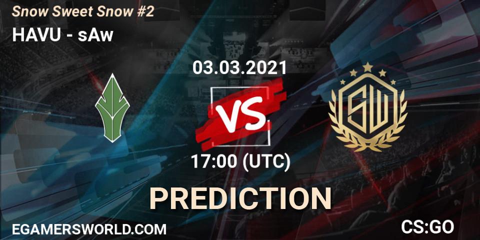 HAVU vs sAw: Match Prediction. 03.03.2021 at 18:15, Counter-Strike (CS2), Snow Sweet Snow #2