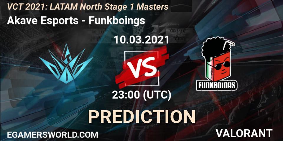 Akave Esports vs Funkboings: Match Prediction. 10.03.2021 at 23:00, VALORANT, VCT 2021: LATAM North Stage 1 Masters