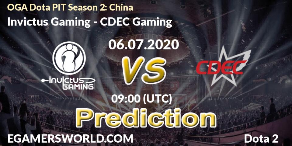 Invictus Gaming vs CDEC Gaming: Match Prediction. 06.07.20, Dota 2, OGA Dota PIT Season 2: China