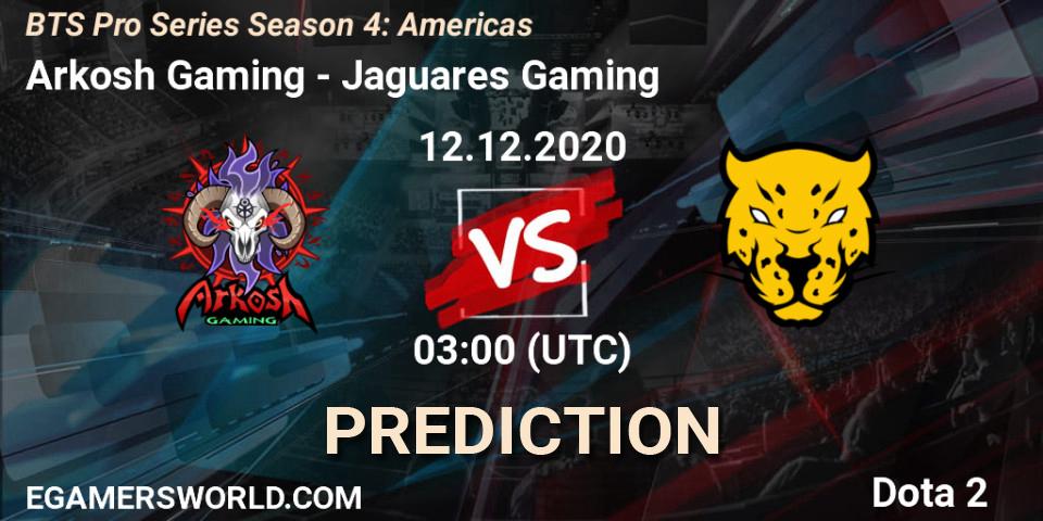 Arkosh Gaming vs Jaguares Gaming: Match Prediction. 11.12.2020 at 23:19, Dota 2, BTS Pro Series Season 4: Americas