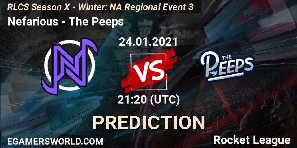 Nefarious vs The Peeps: Match Prediction. 24.01.2021 at 21:20, Rocket League, RLCS Season X - Winter: NA Regional Event 3