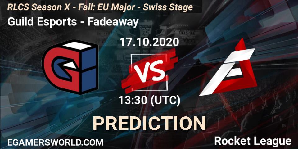 Guild Esports vs Fadeaway: Match Prediction. 17.10.2020 at 13:30, Rocket League, RLCS Season X - Fall: EU Major - Swiss Stage