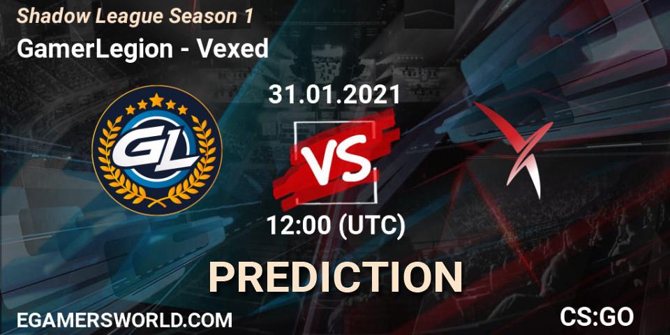 GamerLegion vs Vexed: Match Prediction. 31.01.21, CS2 (CS:GO), Shadow League Season 1