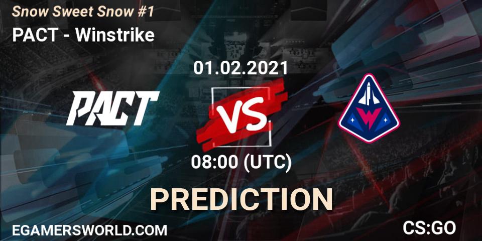 PACT vs Winstrike: Match Prediction. 01.02.2021 at 08:00, Counter-Strike (CS2), Snow Sweet Snow #1
