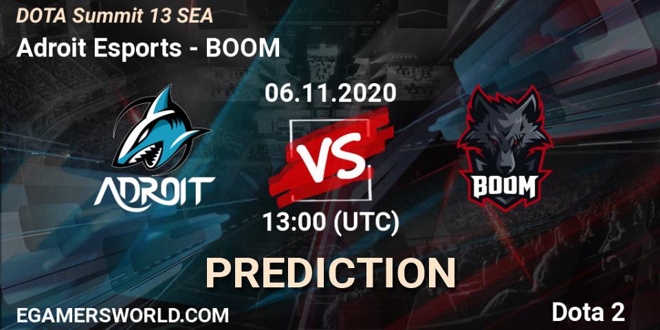 Adroit Esports vs BOOM: Match Prediction. 06.11.20, Dota 2, DOTA Summit 13: SEA