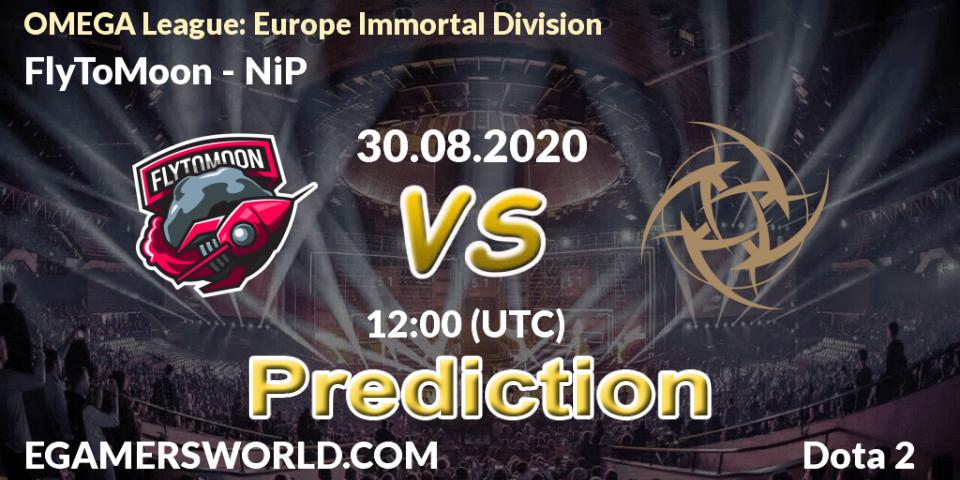 FlyToMoon vs NiP: Match Prediction. 30.08.2020 at 12:04, Dota 2, OMEGA League: Europe Immortal Division