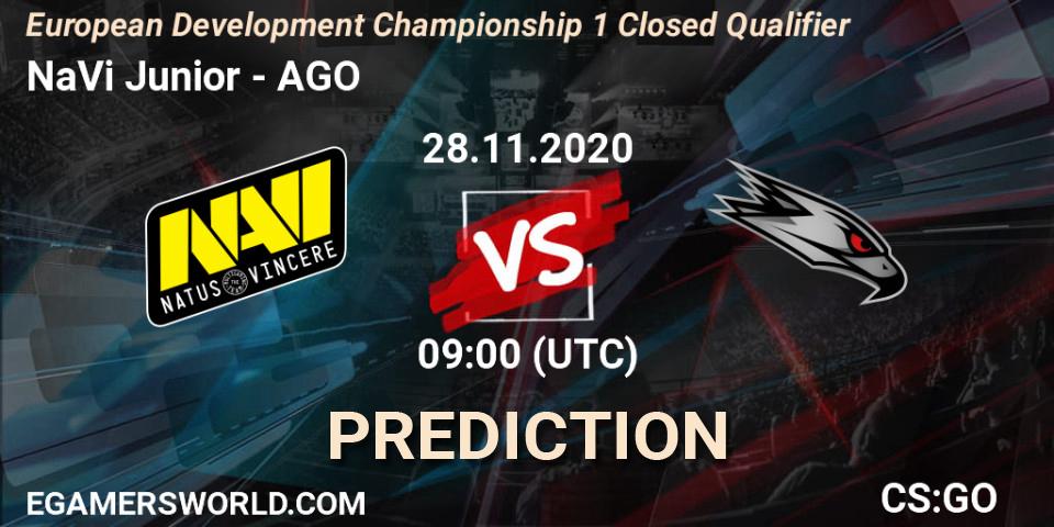 NaVi Junior vs AGO: Match Prediction. 28.11.2020 at 09:00, Counter-Strike (CS2), European Development Championship 1 Closed Qualifier