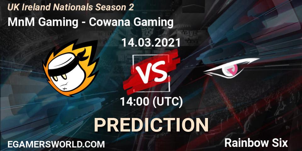 MnM Gaming vs Cowana Gaming: Match Prediction. 14.03.2021 at 14:00, Rainbow Six, UK Ireland Nationals Season 2
