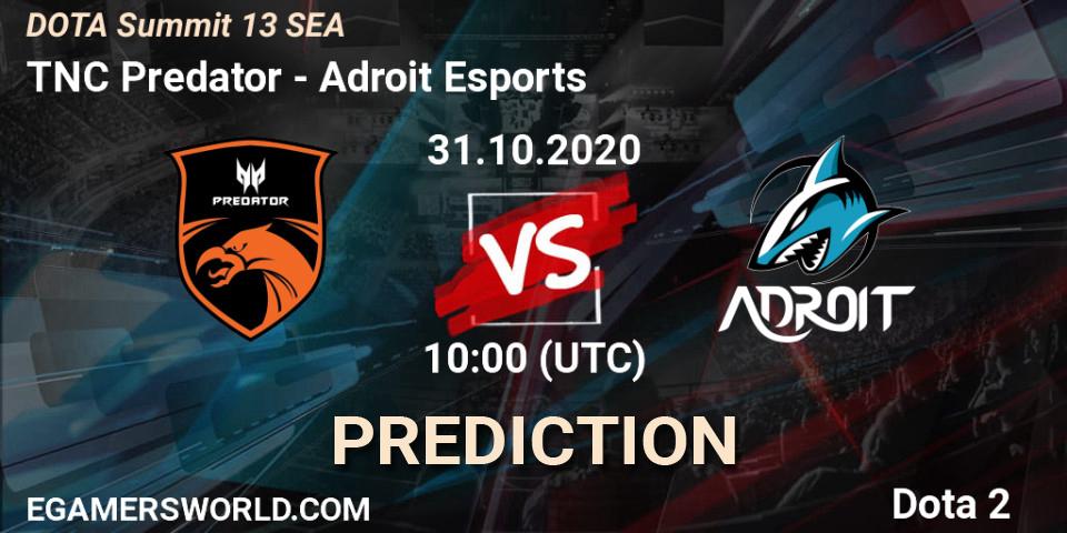 TNC Predator vs Adroit Esports: Match Prediction. 02.11.20, Dota 2, DOTA Summit 13: SEA