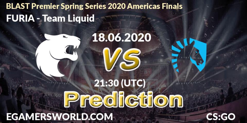 FURIA vs Team Liquid: Match Prediction. 18.06.20, CS2 (CS:GO), BLAST Premier Spring Series 2020 Americas Finals