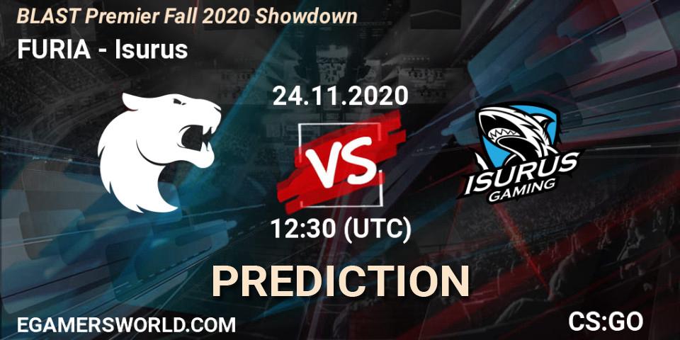 FURIA vs Isurus: Match Prediction. 24.11.2020 at 18:30, Counter-Strike (CS2), BLAST Premier Fall 2020 Showdown