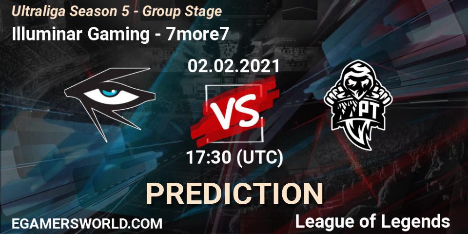 Illuminar Gaming vs 7more7: Match Prediction. 02.02.2021 at 17:30, LoL, Ultraliga Season 5 - Group Stage