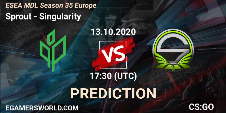 Sprout vs Singularity: Match Prediction. 13.10.2020 at 17:30, Counter-Strike (CS2), ESEA MDL Season 35 Europe