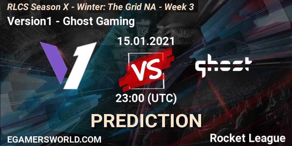 Version1 vs Ghost Gaming: Match Prediction. 15.01.2021 at 23:00, Rocket League, RLCS Season X - Winter: The Grid NA - Week 3