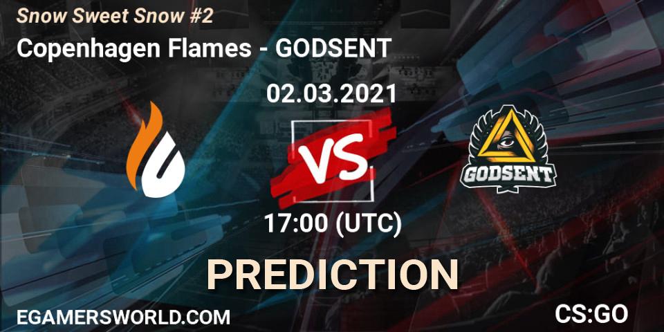 Copenhagen Flames vs GODSENT: Match Prediction. 02.03.2021 at 17:00, Counter-Strike (CS2), Snow Sweet Snow #2